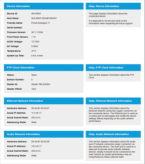 Device Information