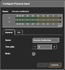 Configuring Physical Input