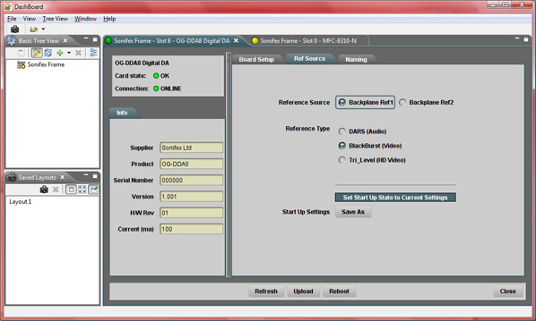 Dashboard Showing Reference Source Tab