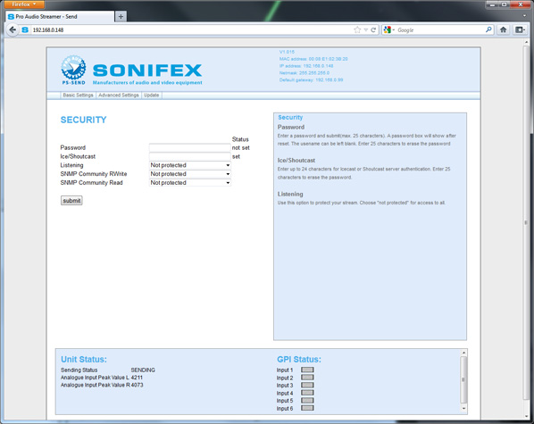 Icecast/Shoutcast Setup Window 04