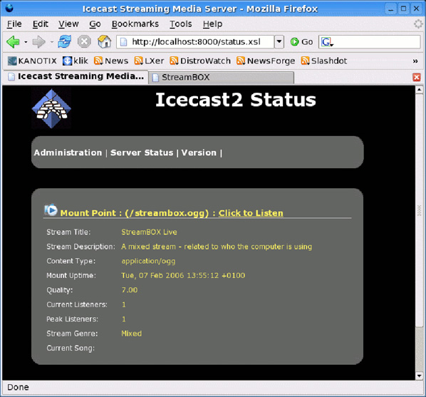 Icecast/Shoutcast Setup Window 06