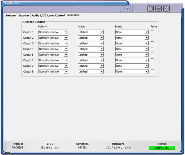 Sci image - RB-DEED8 Remotes Screen