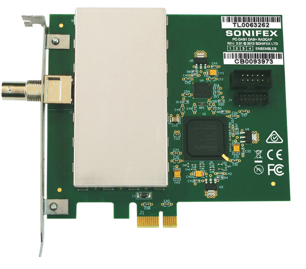 PC-DAB1-4  Multi-Ensemble DAB+/DAB Radcap PCle Card